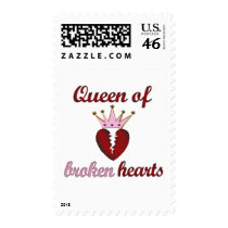 Queen Of Broken Hearts Postage Stamps