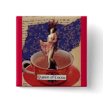 Queen of Cocoa buttons by minaleestudio Queen of Cocoa buttons