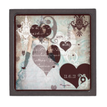 queen of hearts 3x3 maroon premium gift boxes