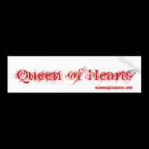 Queen of Hearts bumper sticker bumper stickers by newmagic1 Queen of Hearts bumper sticker bumper stickers