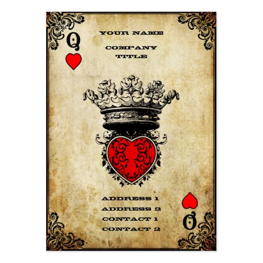 Queen of Hearts - Business Card (front side)