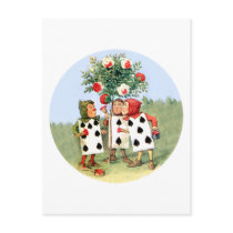 Queen of Hearts' Cardmen Paint the Queens Roses Postcard