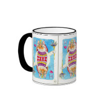 Queen of Hearts cat mug