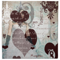 queen of hearts cloth large napkin napkins