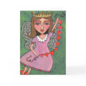 Queen of Hearts Fairy - greeting card by folkartblonde Queen of Hearts Fairy - greeting card