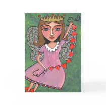 Queen of Hearts Fairy - greeting card