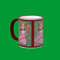 Queen of Hearts Fairy - mug (ringer) mugs