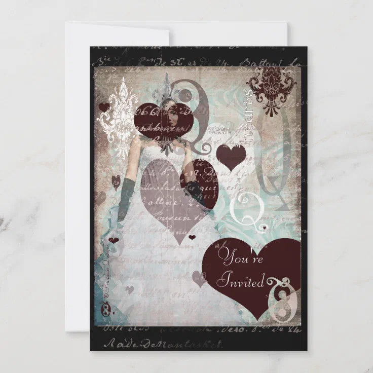 Queen Of Hearts Invitation Ii Zazzle