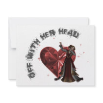 Queen Of Hearts - Off With Her Head invitations by MadHatters Queen Of Hearts - Off With Her Head invitations