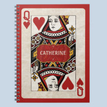 Queen of Hearts personalized notebook notebooks