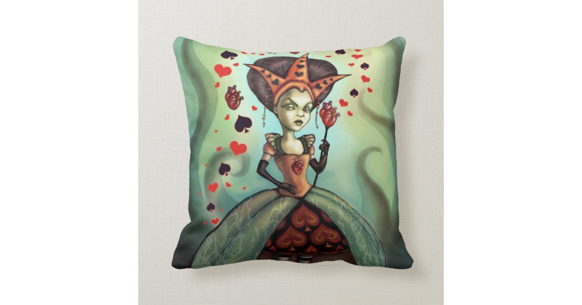 Queen of Hearts Pillow Zazzle