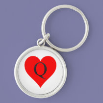 Queen Of Hearts Playing Cards keychains