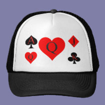 Queen Of Hearts Playing Cards hats