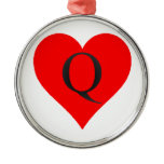 Queen Of Hearts Playing Cards Christmas Ornaments