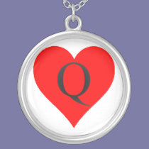 Queen Of Hearts Playing Cards necklaces