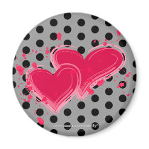 Queen of Hearts Polka Dot Magnet by indolilly Queen of Hearts Polka Dot Magnet