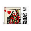 Queen of Hearts Postage Stamps