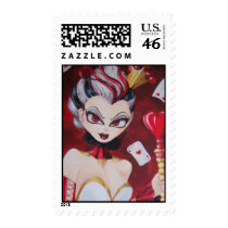 Queen Of Hearts Postage Stamps