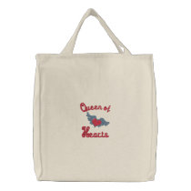 Queen of Hearts Tote Bag embroidered bags