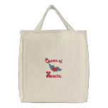 Queen of Hearts Tote Bag embroidered bags