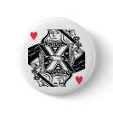 Queen of Hearts Vector Graphic Button