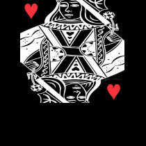 Queen of Hearts Vector Graphic t-shirts