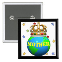 Queen of Mothers Buttons buttons