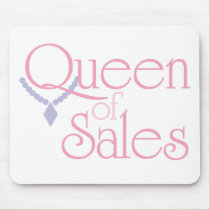 Queen of Sales on White mousepads