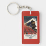 Queen of Scots Pullman Train Double-Sided Rectangular Acrylic Keychain
