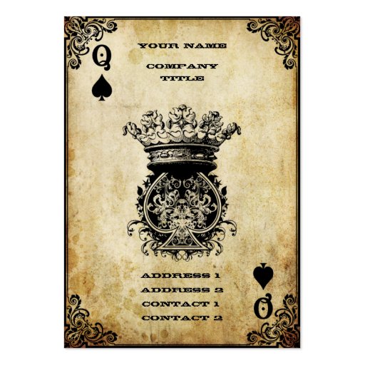 Queen of Spades - Business Card (front side)