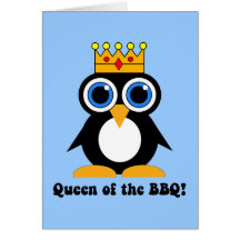 queen of the barbecue greeting cards