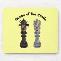 Queen of the Castle Chess Dogs Mousepads