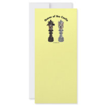 Queen of the Castle Chess Dogs Personalized Rack Card