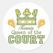 Queen of the Court Tennis Stickers