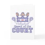 Queen of the Court Volleyball Greeting Card