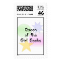Queen of the Girl Geeks postage by dndartstudio Queen of the Girl Geeks postage