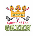 Queen of the Green Golf Girl Ringer Tee Shirt