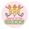 Queen of the Green Golf Sticker by SportyTeesGifts Queen of the Green Golf Sticker