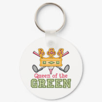 Queen of the Green Golfer Key Chain keychains