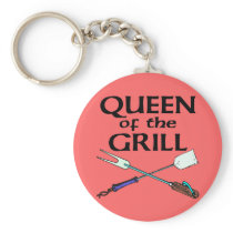 Queen of the Grill Keychains