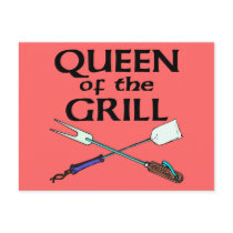 Queen of the Grill Post Card