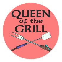 Queen of the Grill Stickers
