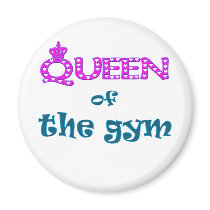 Queen of the Gym Fridge Magnets