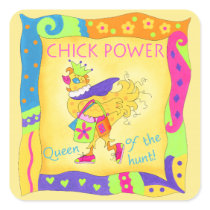 Queen of the Hunt Chick Power Sticker