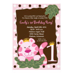 QUEEN OF THE JUNGLE 1st Birthday Invitation