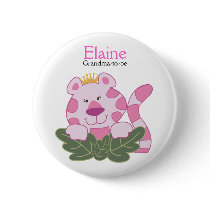 QUEEN OF THE JUNGLE NAME TAG Personalized Button