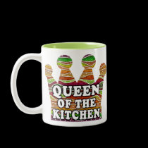 QUEEN OF THE KITCHEN AUTUMN STRIPES MUGS mugs