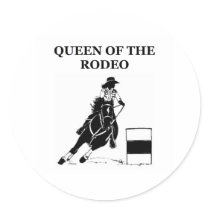 queen of the rodeo cowgirl design stickers