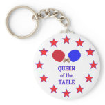 Queen of the Table Ping Pong Keychains