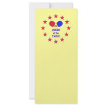 Queen of the Table Ping Pong Rack Card